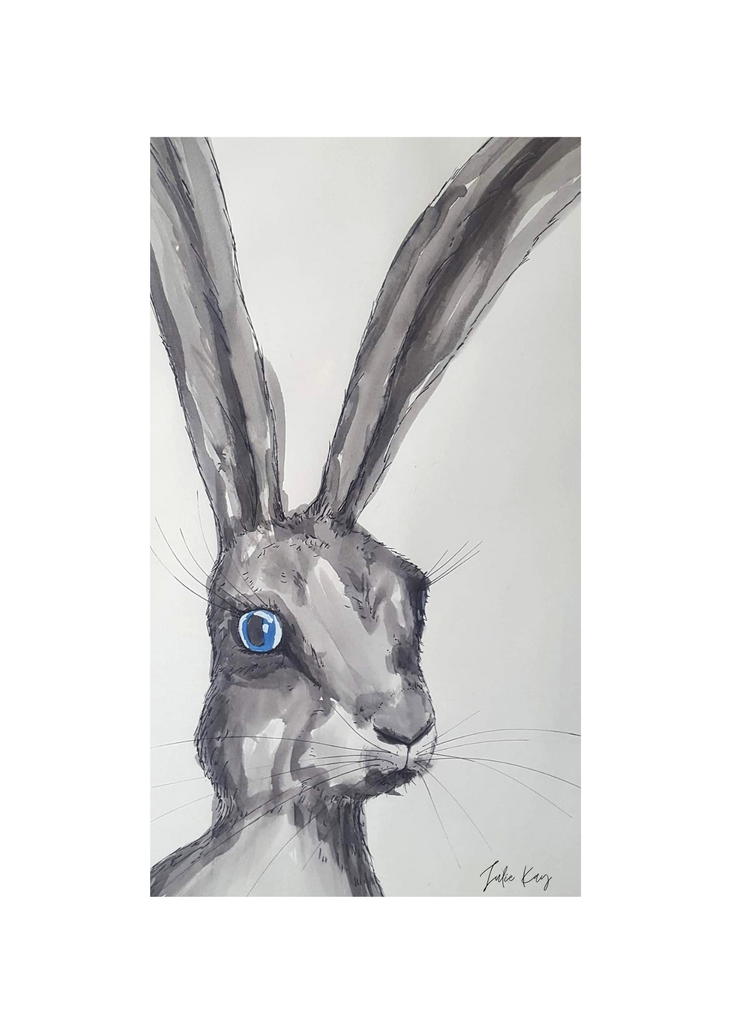 Grey Hare Print